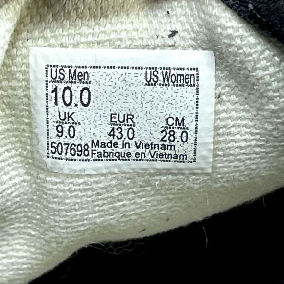 Vans Authentic Pro Triple Black Canvas Skate Shoes Sneakers Men's Size 10 - Picture 8 of 9